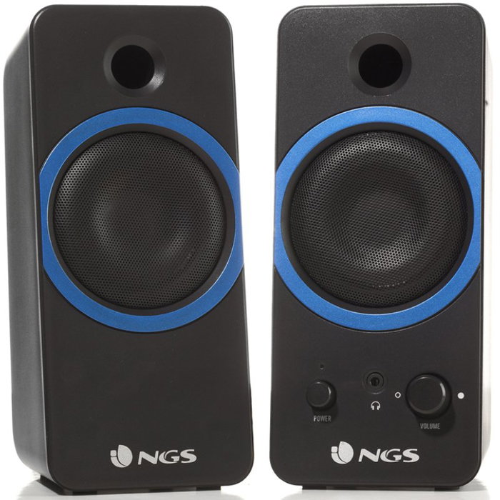 NGS GSX-200 Altavoces Gaming 2.0 Negro/Azul 20W